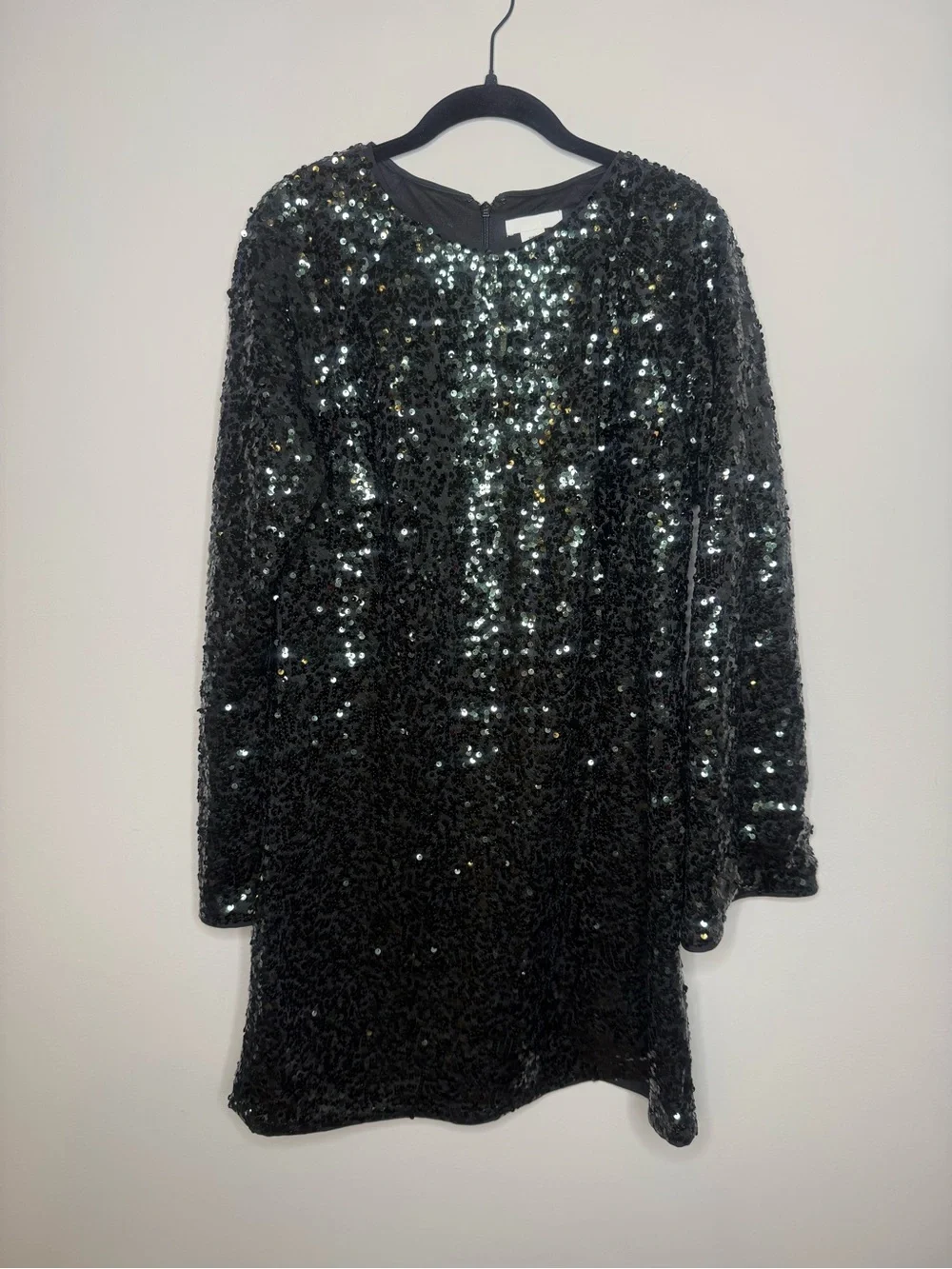 h&m sequin dress black H&amp;m A Line Sale Sequin Dress Clearance H M Sequinned A Line Dress Narrow elastic at back of waist H&M | Dresses | Black